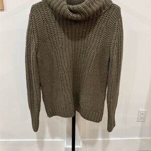 Banana Republic Olive Turtleneck Sweater-Italian Yarn